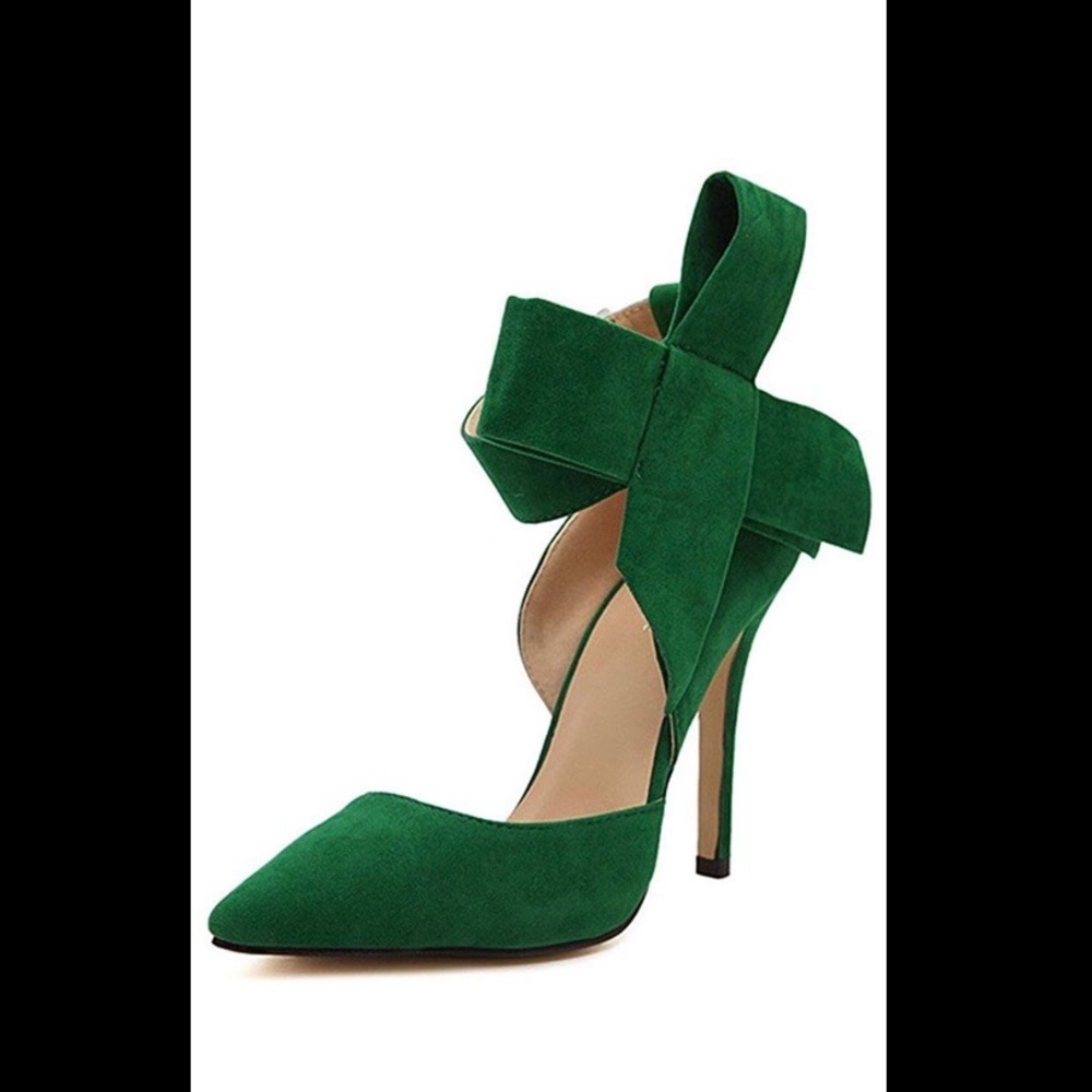 Pointy Toe Heel Faux Suede Stiletto